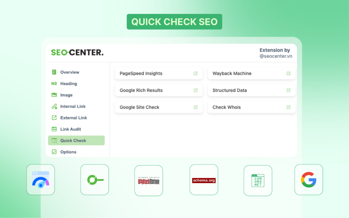 SEO CENTER Extension screenshot